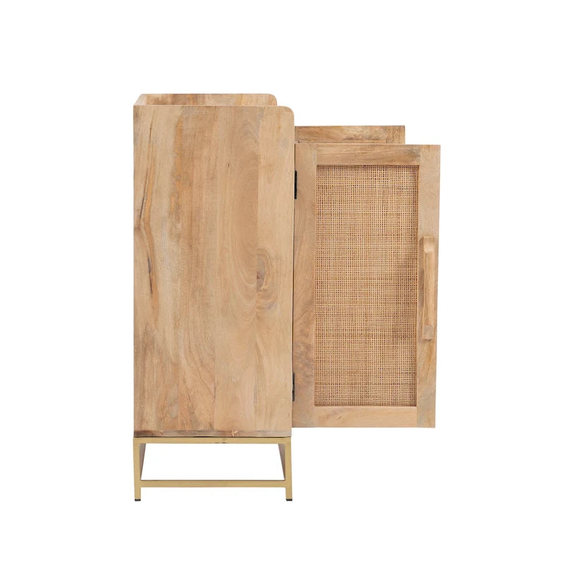 Spence Wooden Bar Cabinet with Marble Top 14