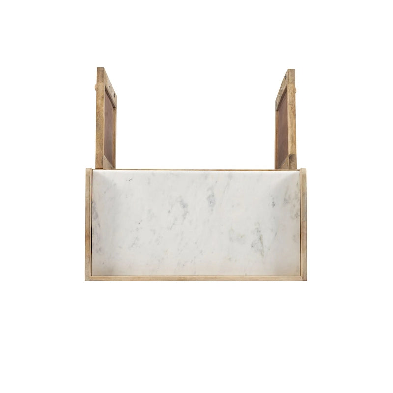 Spence Wooden Bar Cabinet with Marble Top 15
