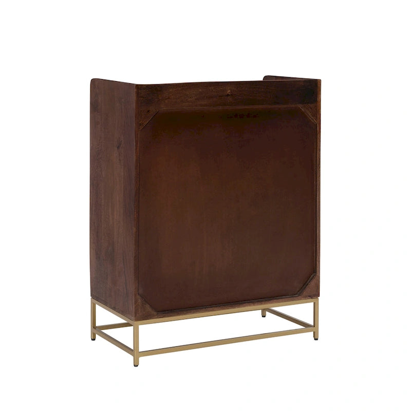 Spence Wooden Bar Cabinet with Marble Top 24