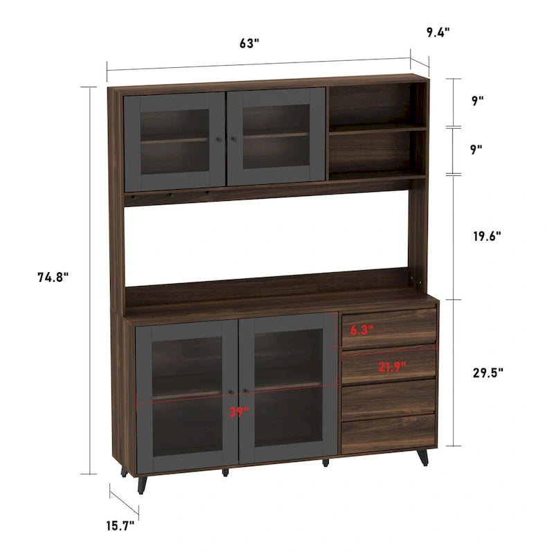 Sideboard Wine Cabinet Tea Cabinet Kitchen Cupboard Buffets Sideboards 4