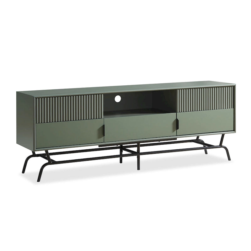 DH BASIC Modern 60-inch 3-Drawer Media Cabinet TV Stand with Cable Hole by Denhour 7
