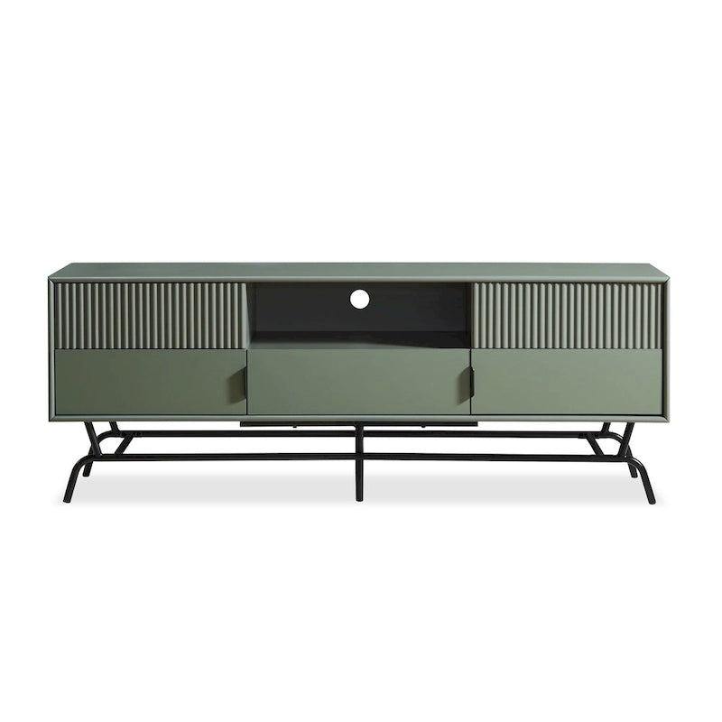 DH BASIC Modern 60-inch 3-Drawer Media Cabinet TV Stand with Cable Hole by Denhour 8