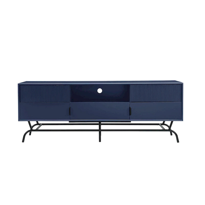 DH BASIC Modern 60-inch 3-Drawer Media Cabinet TV Stand with Cable Hole by Denhour 23