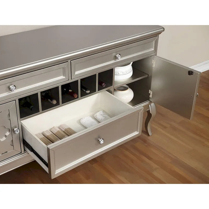 Furniture of America Mora Glam 60 inch Wood Buffet and Sideboard 7
