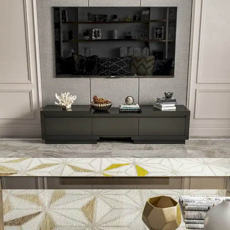 Extendable TV Stand Storage Media Console Modern Entertainment Center 5