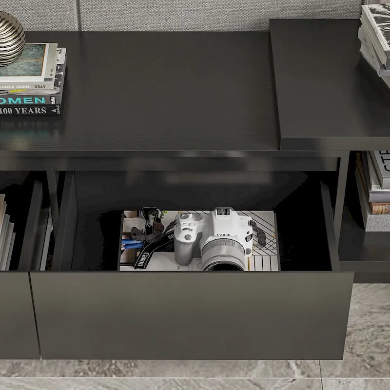 Extendable TV Stand Storage Media Console Modern Entertainment Center 6