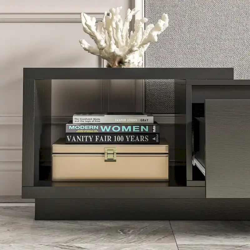 Extendable TV Stand Storage Media Console Modern Entertainment Center 7