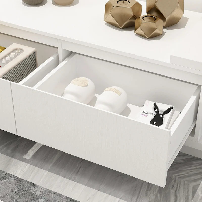 Extendable TV Stand Storage Media Console Modern Entertainment Center 29