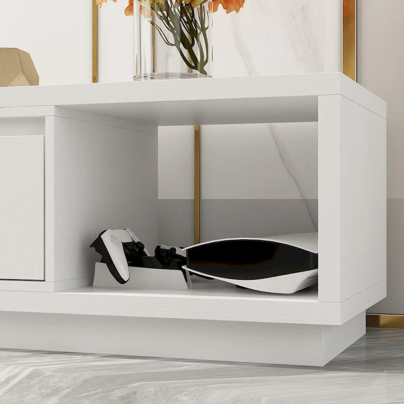 Extendable TV Stand Storage Media Console Modern Entertainment Center 31