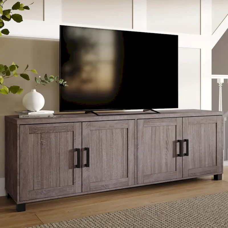 71-Inch Wide TV Stand with Storage Doors, TVs up to 85 3