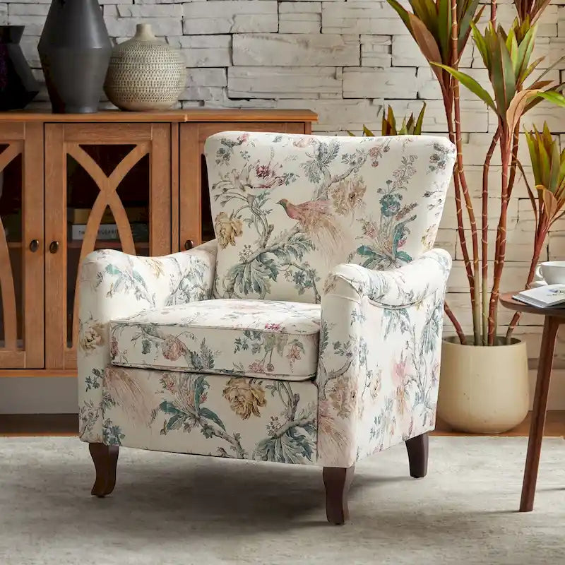 Poltrona Samouel con motivo floreale e design a orecchioni di HULALA HOME 40