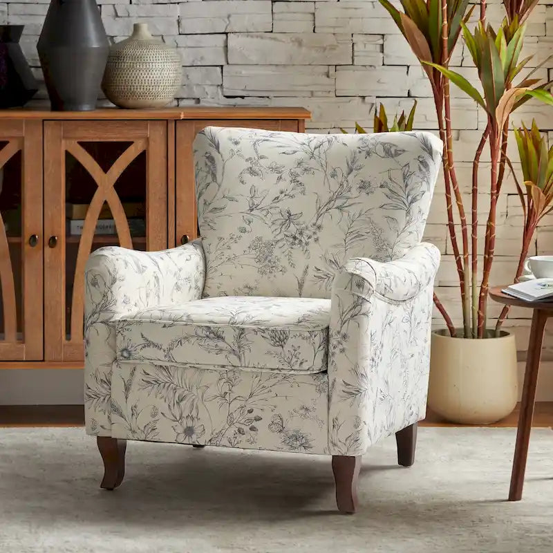 Poltrona Samouel con motivo floreale e design a orecchioni di HULALA HOME 41