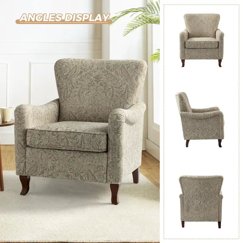 Poltrona Samouel con motivo floreale e design a orecchioni di HULALA HOME 18