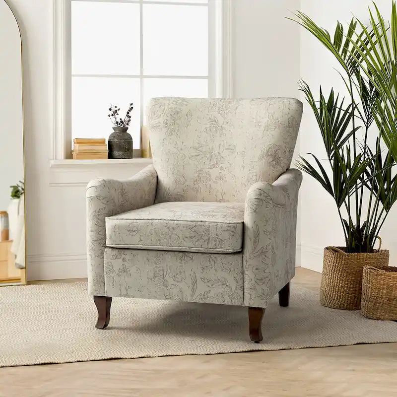 Poltrona Samouel con motivo floreale e design a orecchioni di HULALA HOME 20