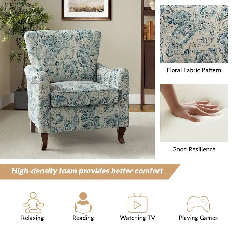 Poltrona Samouel con motivo floreale e design a orecchioni di HULALA HOME 33