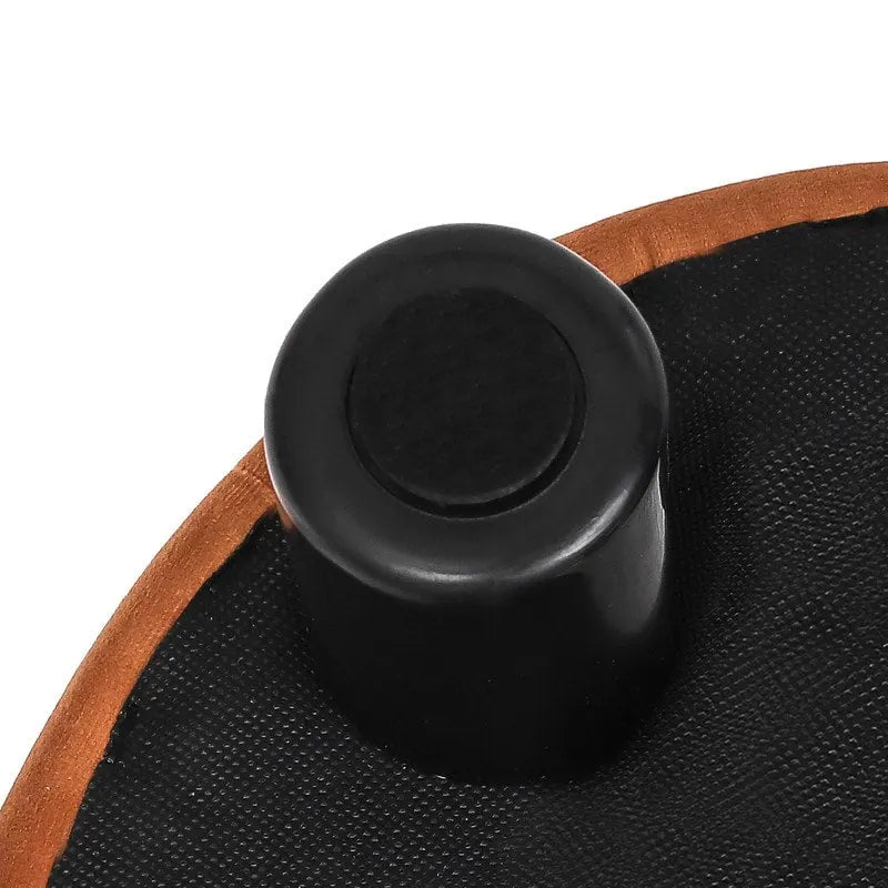 Adeco Round Ottoman Velvet Footrest Stool Modern Padded Seat Footstool 12