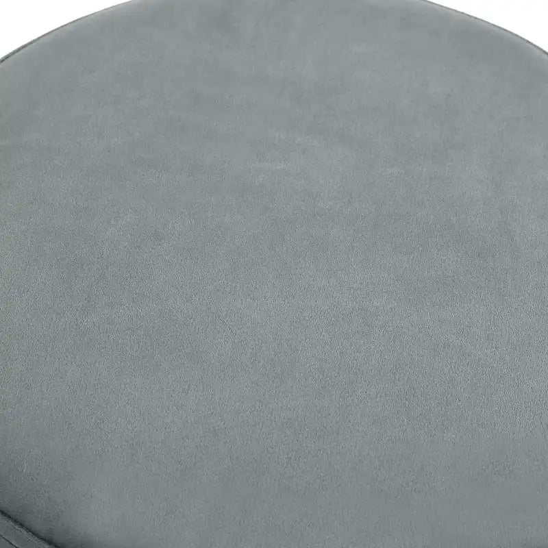 Adeco Round Ottoman Velvet Footrest Stool Modern Padded Seat Footstool 28
