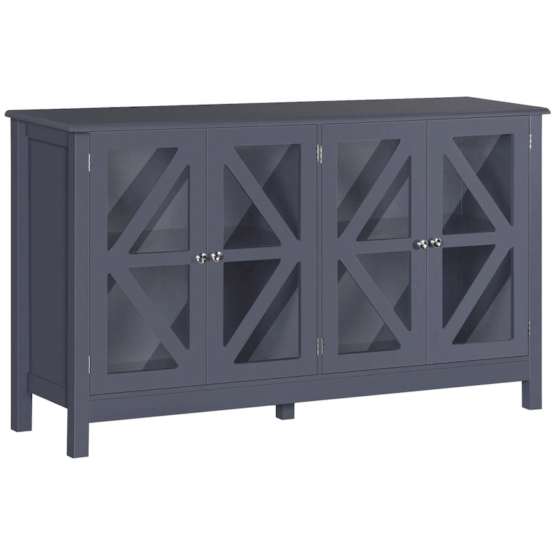 HOMCOM Kitchen Sideboard, Buffet Cabinet with Adjustable Storage Shelf