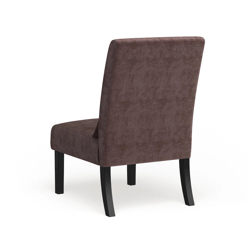 Porch & Den Vista Armless Chenille Accent Chair w/ Kidney Pillow 31