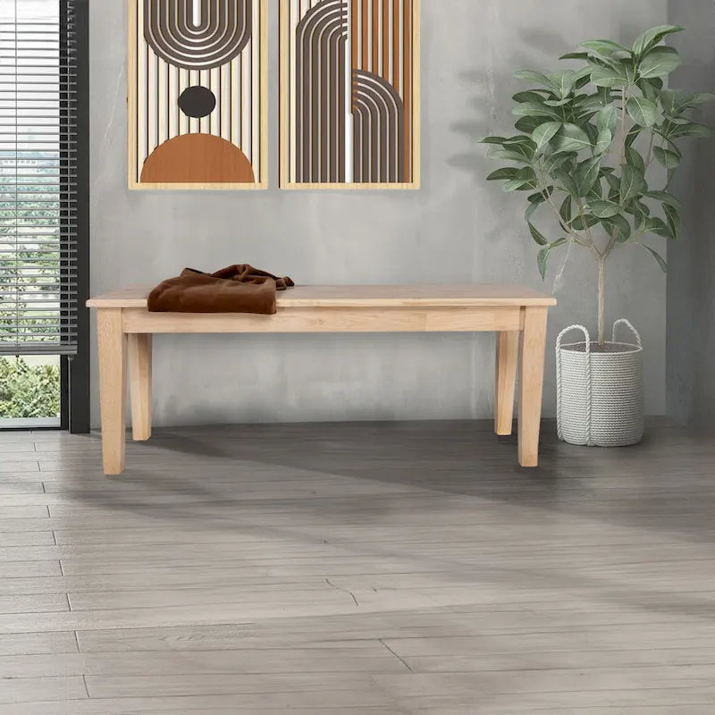 Shaker Style Solid Wood Dining Bench 4