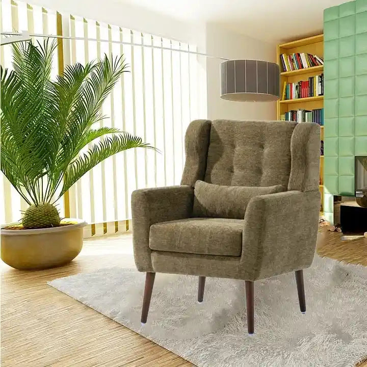 Comoda poltrona da lettura Mid-Century in ciniglia 3