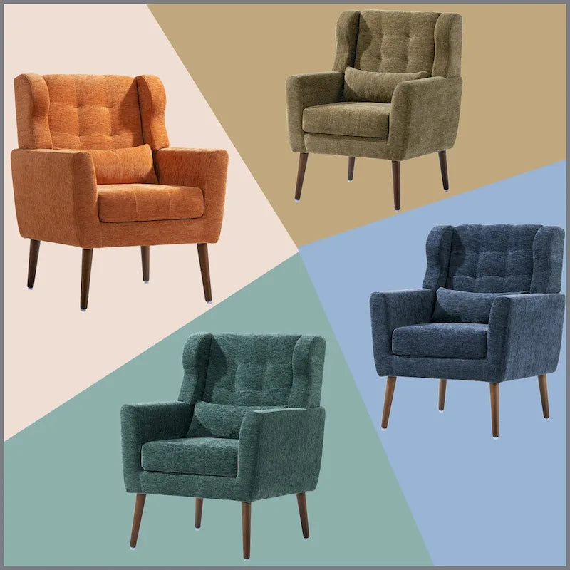 Comoda poltrona da lettura Mid-Century in ciniglia 5