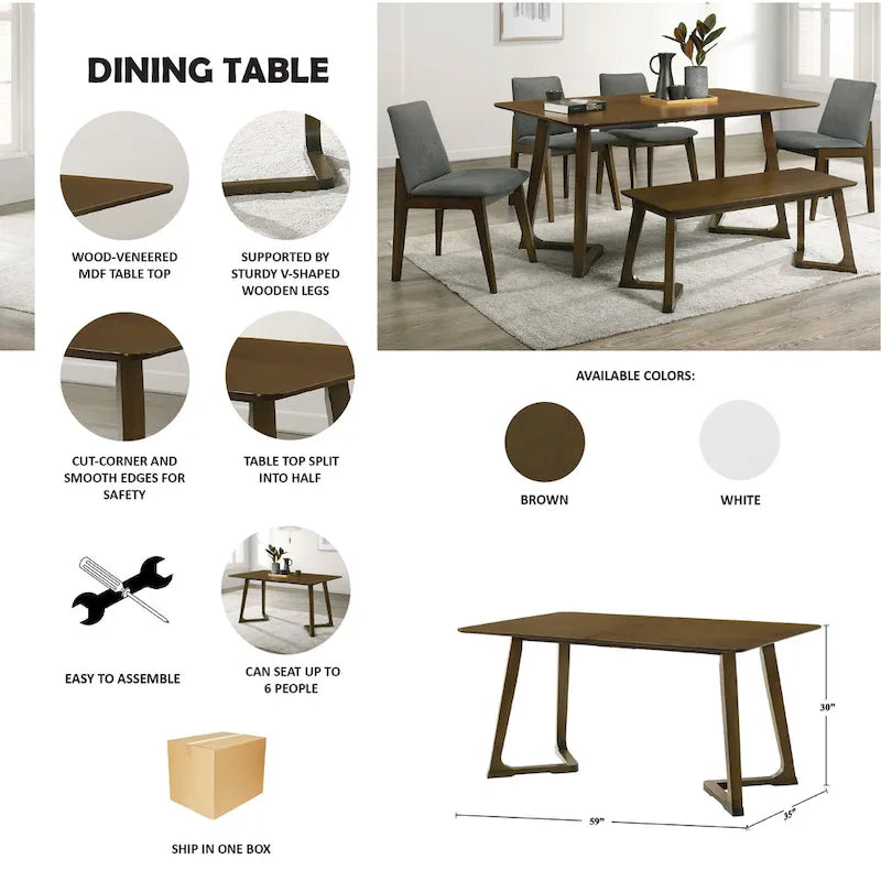 CraftPorch Mid-century Modern Dining Table 11