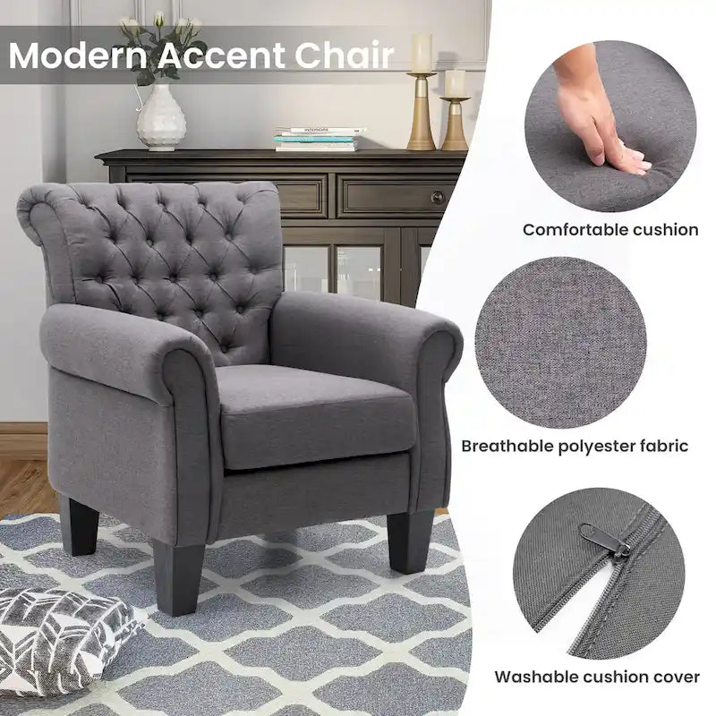 Pellebant Modern Accent Chair Club Armchair for Living Room 10