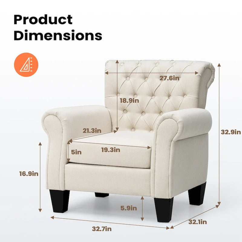 Pellebant Modern Accent Chair Club Armchair for Living Room 20
