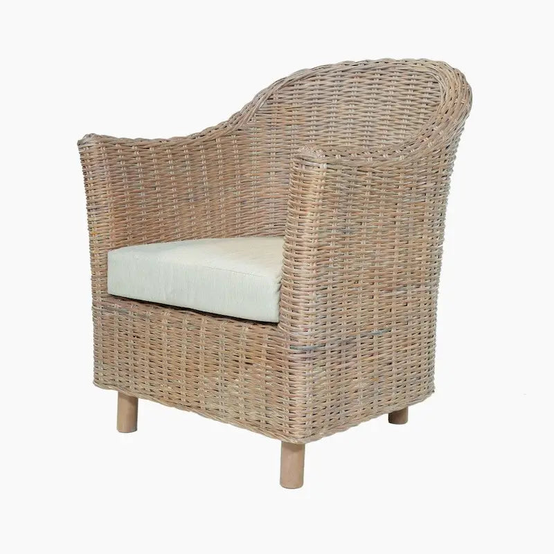 Furniture of America Lali Rustic Kubu Rattan Wicker Armchair 4