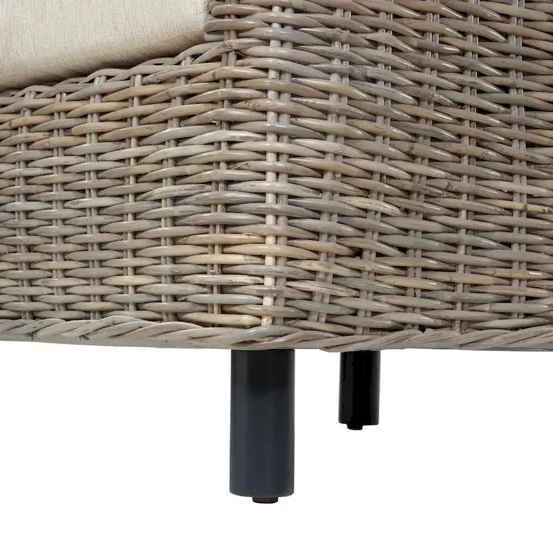 Furniture of America Lali Rustic Kubu Rattan Wicker Armchair 11