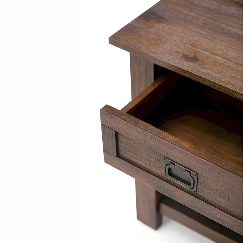 WYNDENHALL Garret SOLID ACACIA WOOD 22 inch Wide Square Rustic End Side Table - 22W x 22 D x 22 H 6