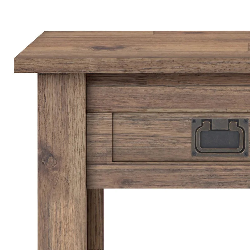 WYNDENHALL Garret SOLID ACACIA WOOD 22 inch Wide Square Rustic End Side Table - 22W x 22 D x 22 H 13