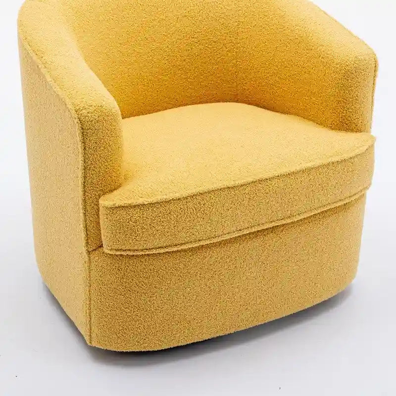 SEYNAR Modern Boucle Upholstered 360 Degree Swivel Accent Club Chair Set of 2 15