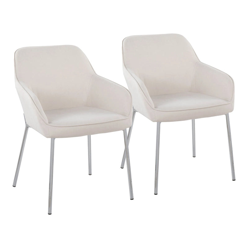 Silver Orchid Galotti Chrome Upholstered Dining Chair (Set of 2) 10