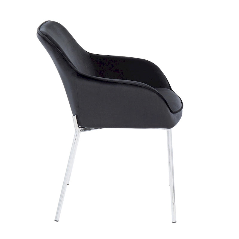 Silver Orchid Galotti Chrome Upholstered Dining Chair (Set of 2) 12