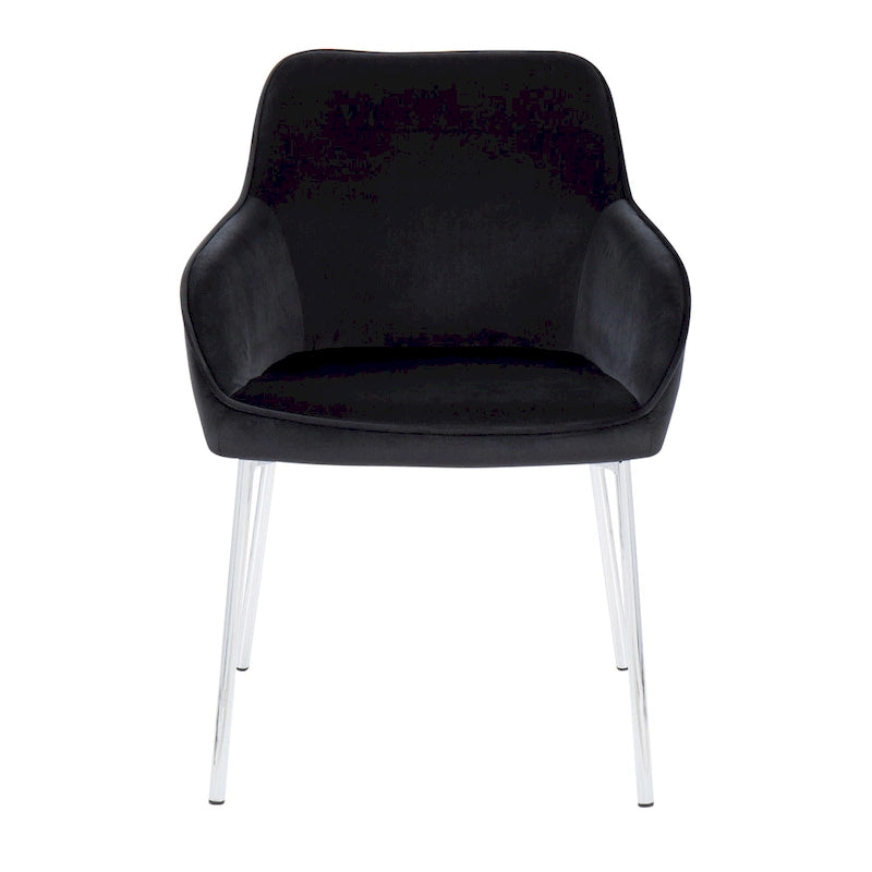 Silver Orchid Galotti Chrome Upholstered Dining Chair (Set of 2) 14