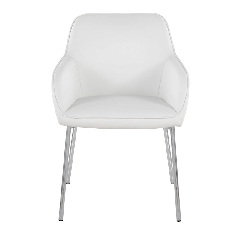 Silver Orchid Galotti Chrome Upholstered Dining Chair (Set of 2) 26