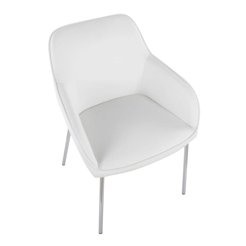 Silver Orchid Galotti Chrome Upholstered Dining Chair (Set of 2) 27