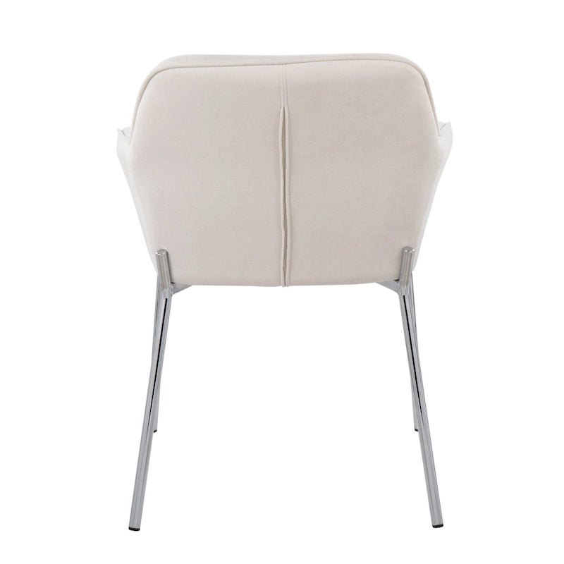 Silver Orchid Galotti Chrome Upholstered Dining Chair (Set of 2) 32