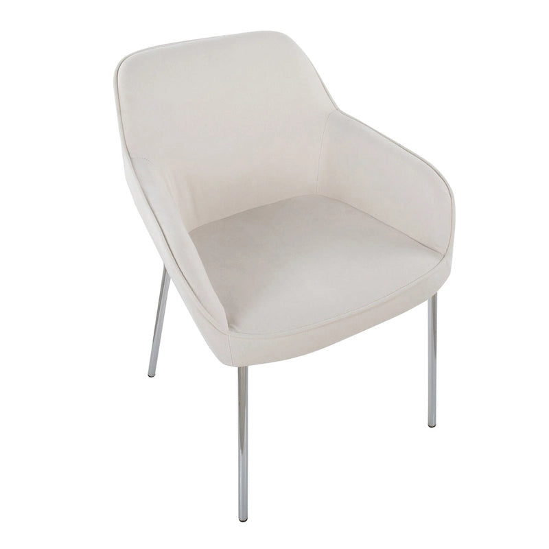 Silver Orchid Galotti Chrome Upholstered Dining Chair (Set of 2) 33