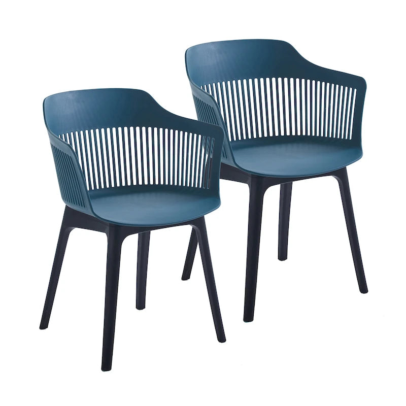 Porthos Home Palmer Dining Chairs Set of 2, Plastic Shell And Legs 24