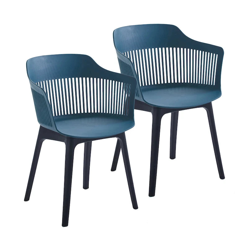Porthos Home Palmer Dining Chairs Set of 2, Plastic Shell And Legs 8