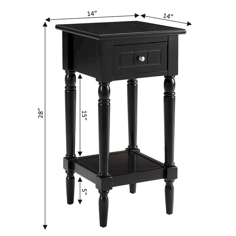 Convenience Concepts French Country Khloe 1 Drawer Accent Table with Shelf 3