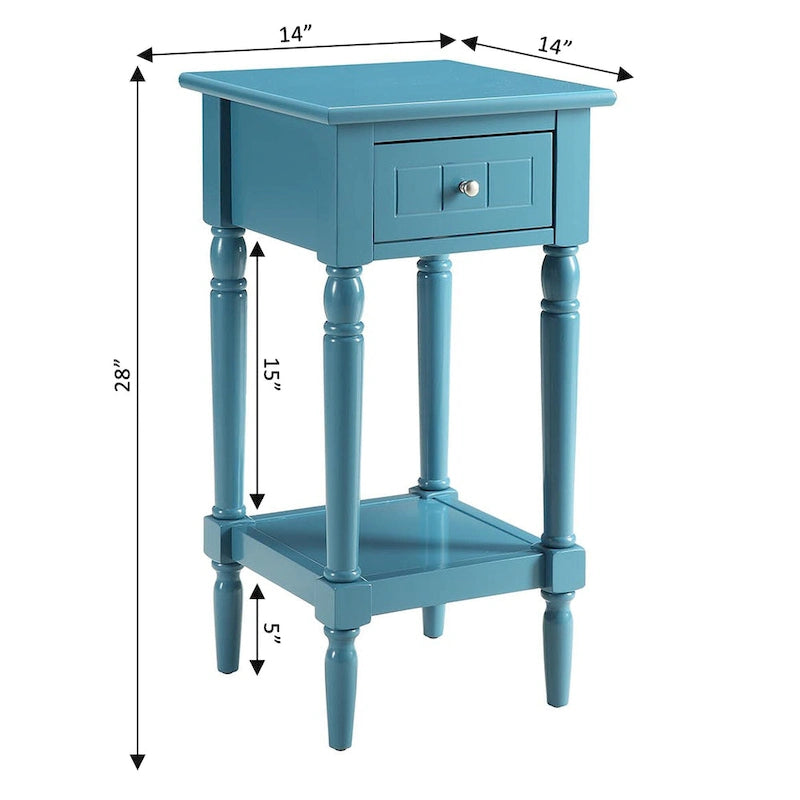 Convenience Concepts French Country Khloe 1 Drawer Accent Table with Shelf 11