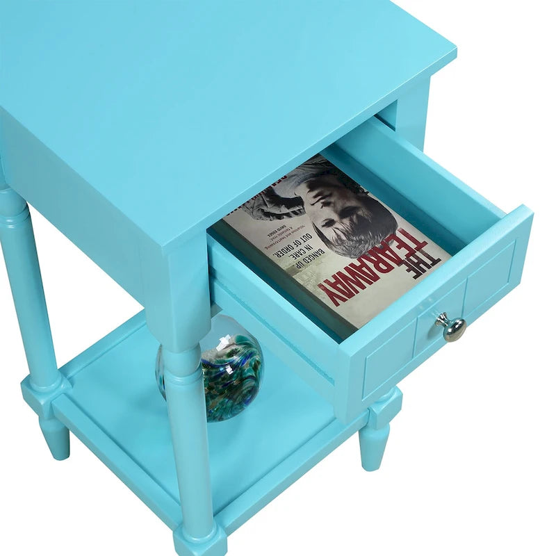 Convenience Concepts French Country Khloe 1 Drawer Accent Table with Shelf 15