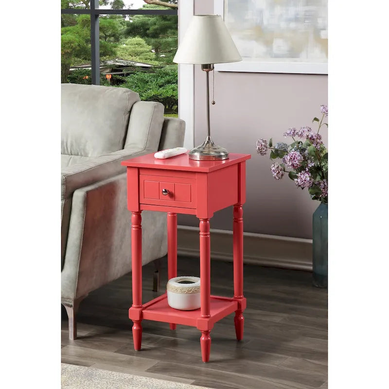 Convenience Concepts French Country Khloe 1 Drawer Accent Table with Shelf 21