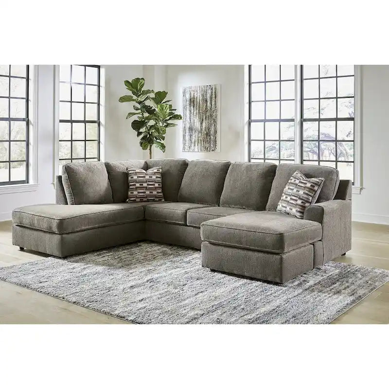 Signature Design by Ashley O'Phannon Putty 2-Piece Sectional with Chaise - 125W x 86D x 38H 6