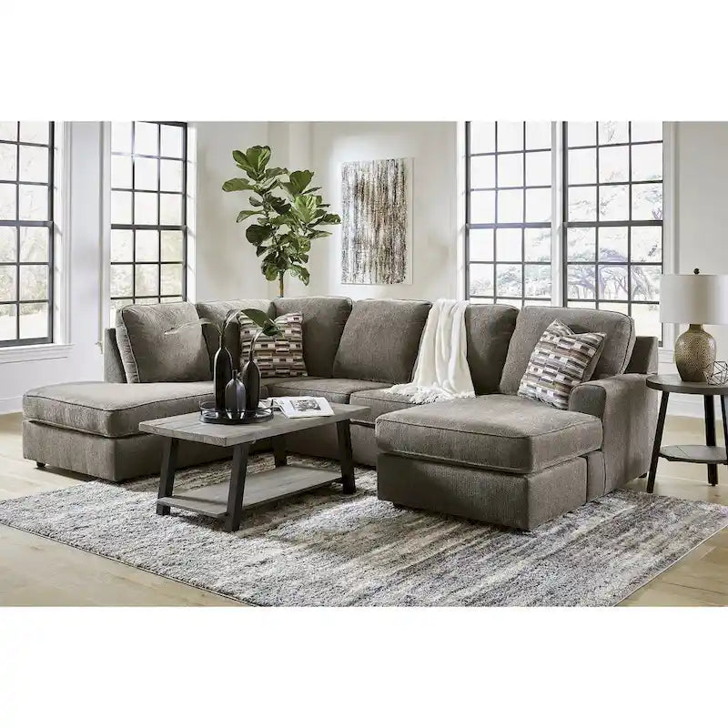 Signature Design by Ashley O'Phannon Putty 2-Piece Sectional with Chaise - 125W x 86D x 38H 8