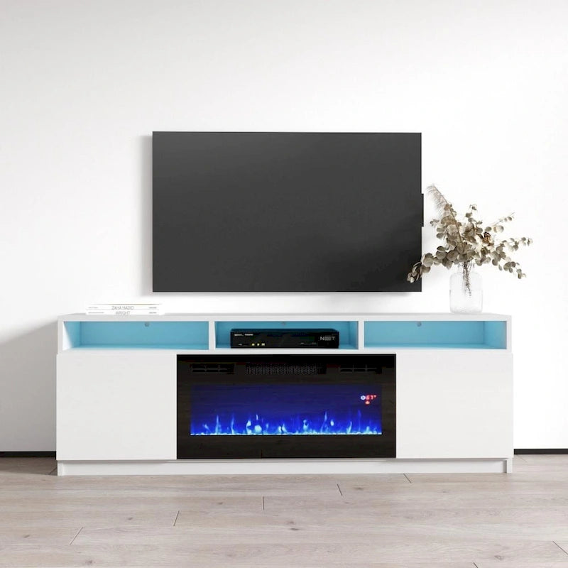 Reno 05 Electric Fireplace Modern 63 TV Stand 15